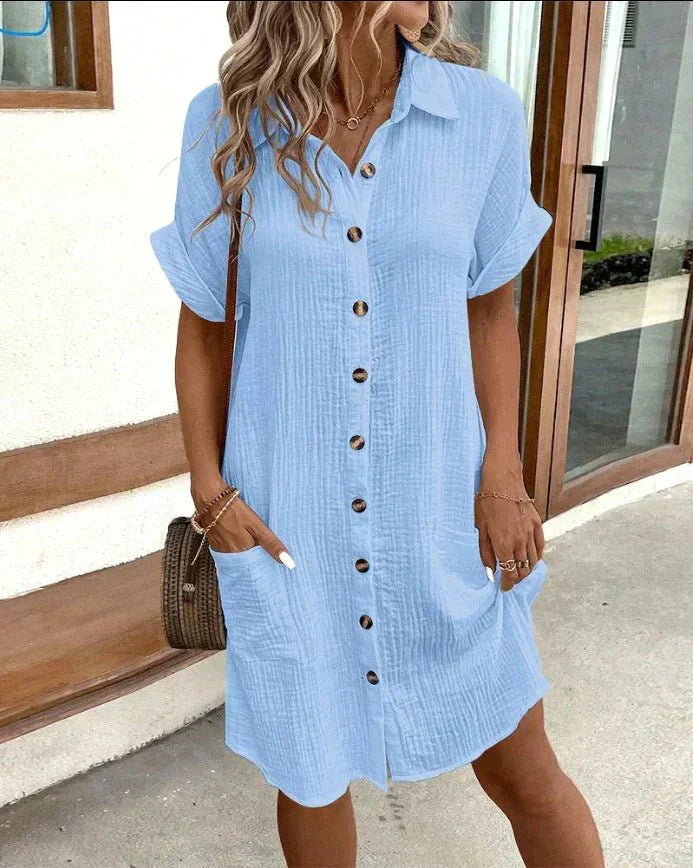 Dunya | elegante abito polo con cintura